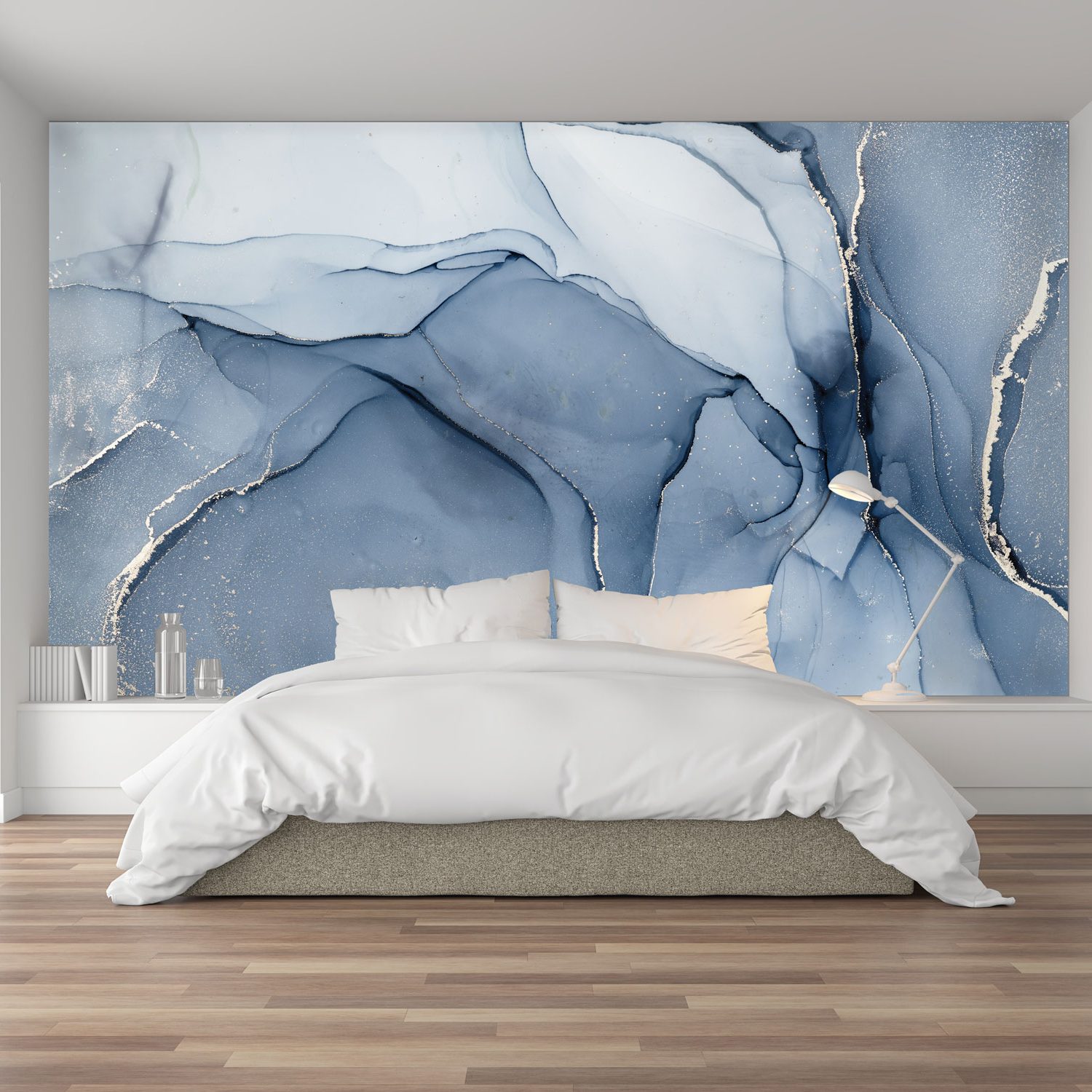 blue ink wallpaper and wall murals South Africa.
