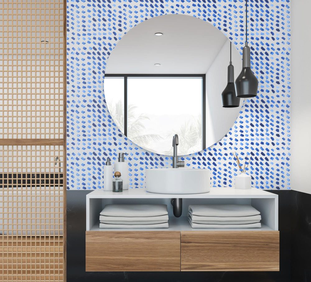 Blue stain wallpaper wall mural South Africa