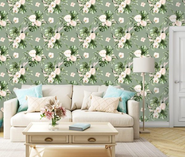 Botanical designer wallpaper and wall murals for sale in South Africa. Wallpaper and wall mural online store with a huge range for sale.