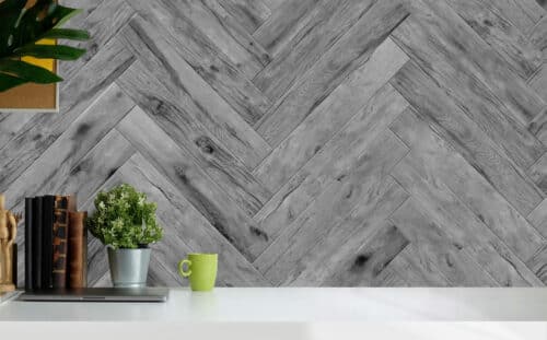 grey herringbone patterned wood floor wallpaper and wall murals shop in South Africa. Wallpaper and wall mural online store with a huge range for sale.