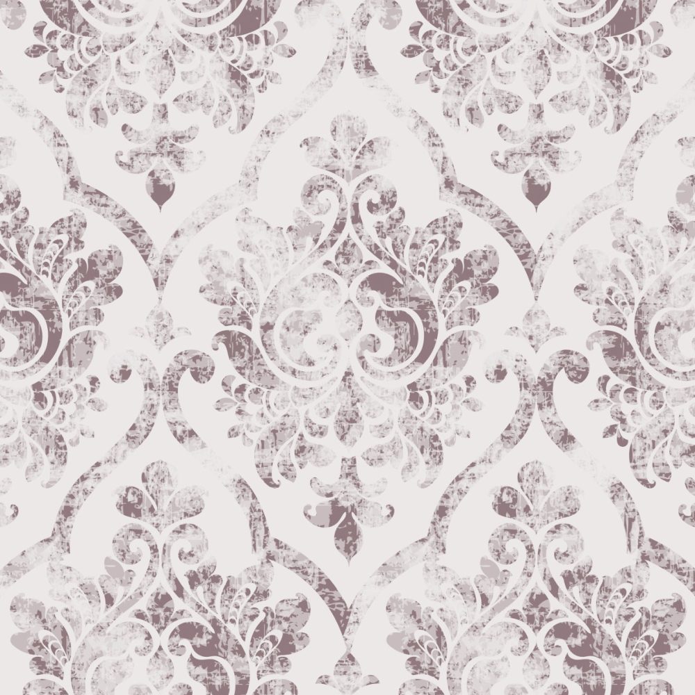 Reddish classic damask pattern wallpape