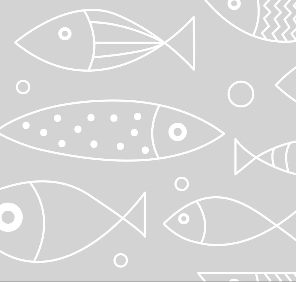 Minimalistic sketched fish wallpaper and wall murals shop in South Africa. Wallpaper and wall mural online store with a huge range for sale.