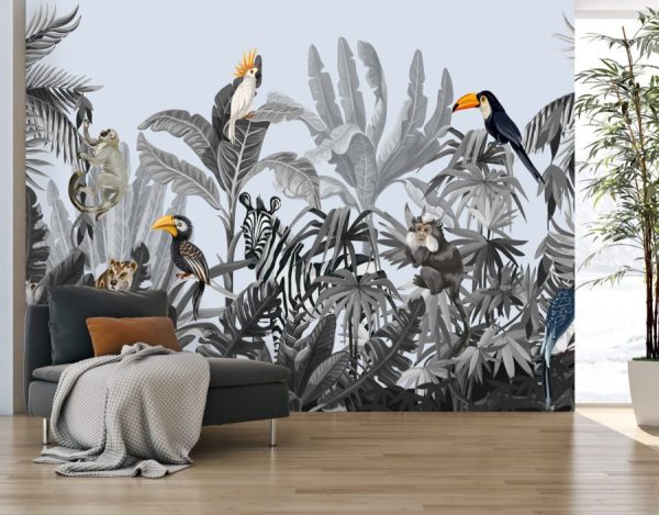 Jungle scene wallpaper and wall murals for sale in South Africa. Wallpaper and wall mural online store with a huge range for sale.