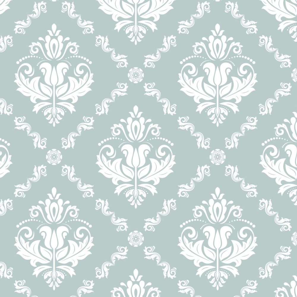 structured teal damask pattern wallpaper