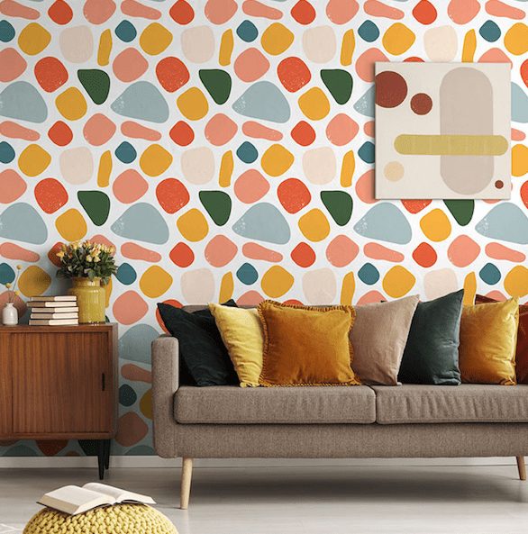 Abstract circles wallpaper and wall murals shop in South Africa. Wallpaper and wall mural online store with a huge range for sale.