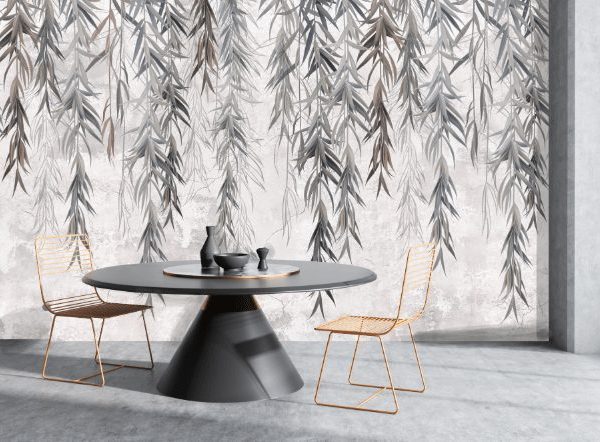 Greyscale vines descending from above wallpaper and wall murals shop in South Africa. Wallpaper and wall mural online store with a huge range for sale.