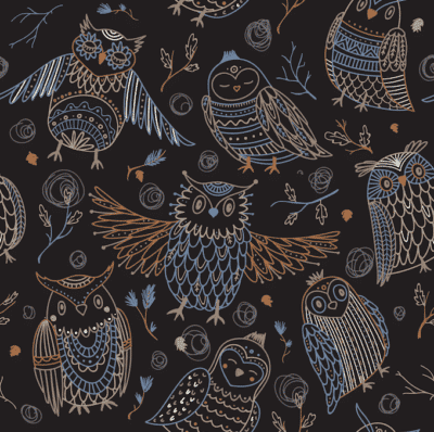 Abstract owls pattern wallpaper and wall murals shop in South Africa. Wallpaper and wall mural online store with a huge range for sale.
