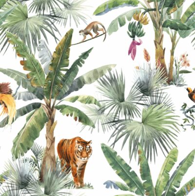 Jungle tigers and trees wallpaper and wall murals shop in South Africa. Wallpaper and wall mural online store with a huge range for sale.