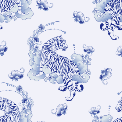 Blue tiger wallpaper and wall murals shop in South Africa. Wallpaper and wall mural online store with a huge range for sale.