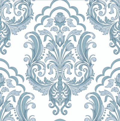Blue and white damask pattern wallpaper and wall murals shop in South Africa. Wallpaper and wall mural online store with a huge range for sale.