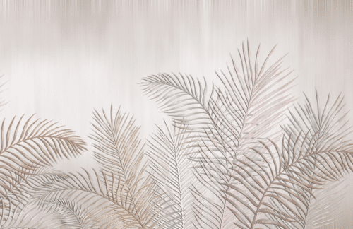 Fir leaves sketched wallpaper and wall murals shop in South Africa. Wallpaper and wall mural online store with a huge range for sale.