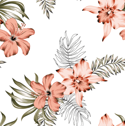 Peach hibiscus wallpaper and wall murals shop in South Africa. Wallpaper and wall mural online store with a huge range for sale.