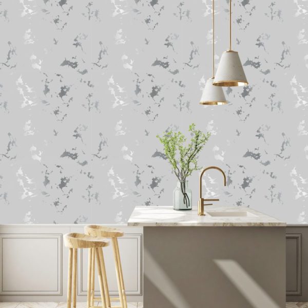 Silver simplicity wallpaper and wall murals shop in South Africa. Wallpaper and wall mural online store with a huge range for sale.