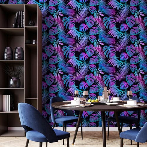 Synthwave Jungle Dark Wallpaper - tropical wallpaper south africa from WallpaperOnline South Africa