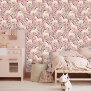 Unicorn roses wallpaper and wall murals shop in South Africa. Wallpaper and wall mural online store with a huge range for sale.