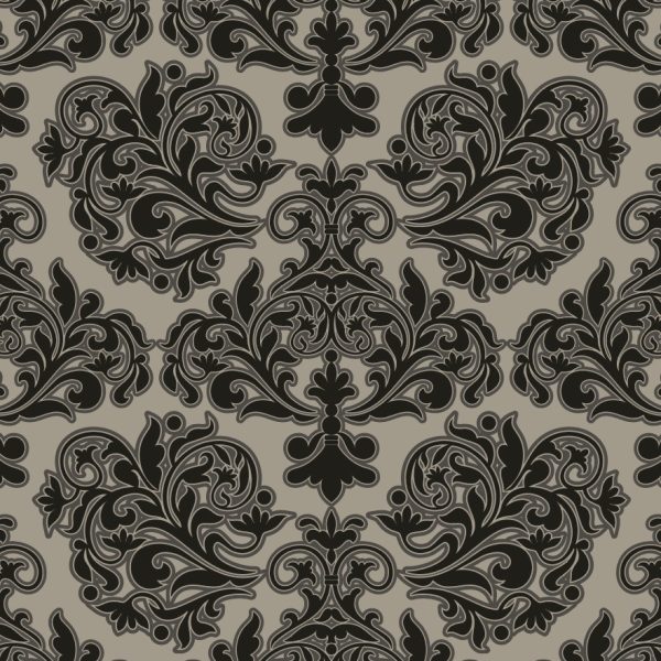 Black and beige Brocade pattern wallpaper and wall murals shop in South Africa. Wallpaper and wall mural online store with a huge range for sale.