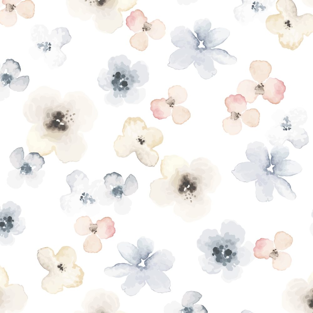 Watercolour poppy flowers wallpaper