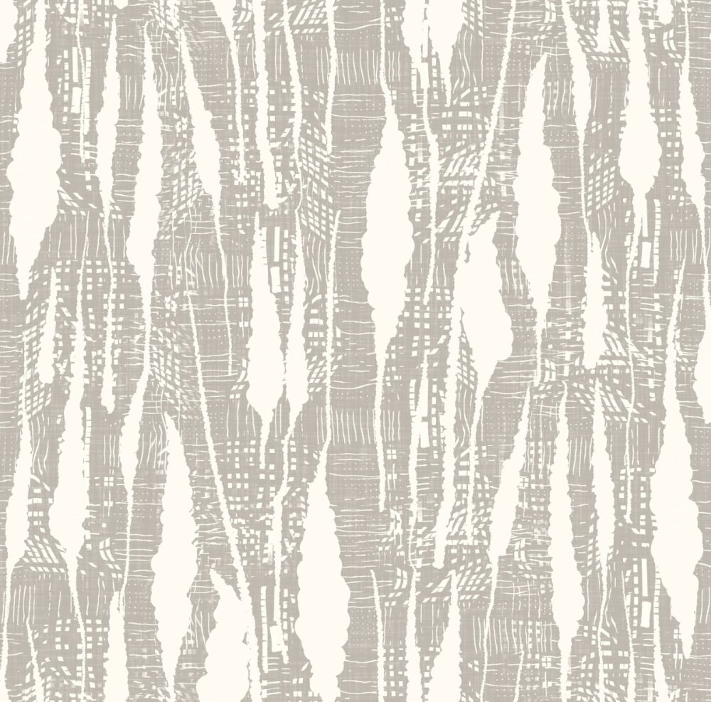 Cream and beige torn effect wallpaper