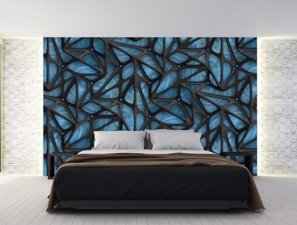 Blue leaves wallpaper and wall murals for sale in South Africa. Wallpaper and wall mural online store with a huge range for sale.