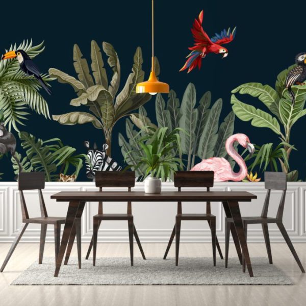 Jungle dark wallpaper and wall murals for sale in South Africa. Wallpaper and wall mural online store with a huge range for sale.