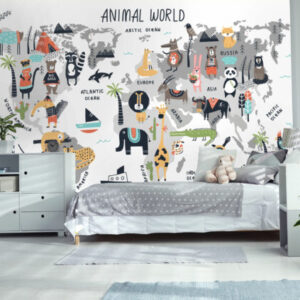 Mural Kids Animal Map