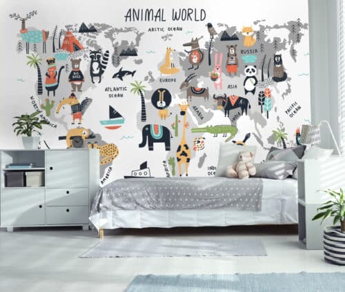 Kids Map Wallpaper wall mural for sale South Africa