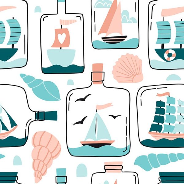 Bottles Of Boats Wallpaper