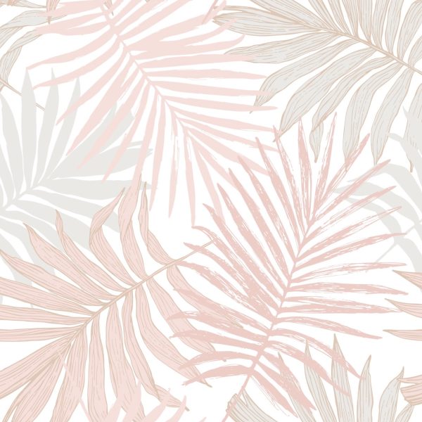 Fun pastel leaves wallpaper