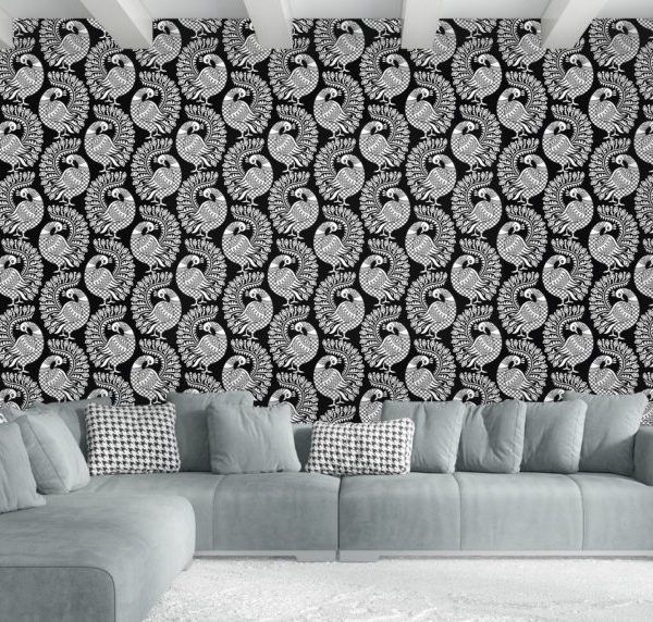 Ornate Fowl Wallpaper