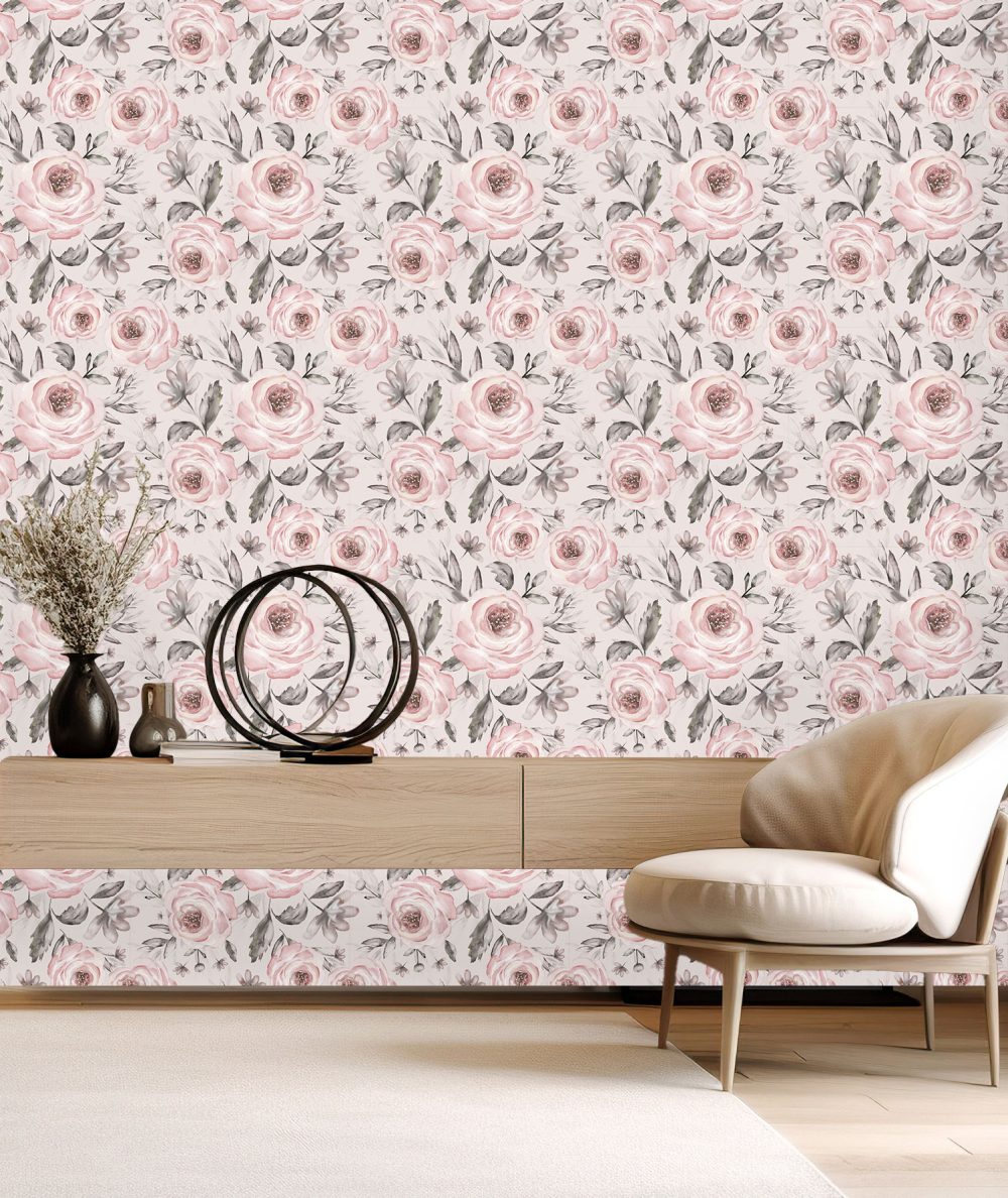 Wallpaper and Wall Murals South Africa watercolour rose