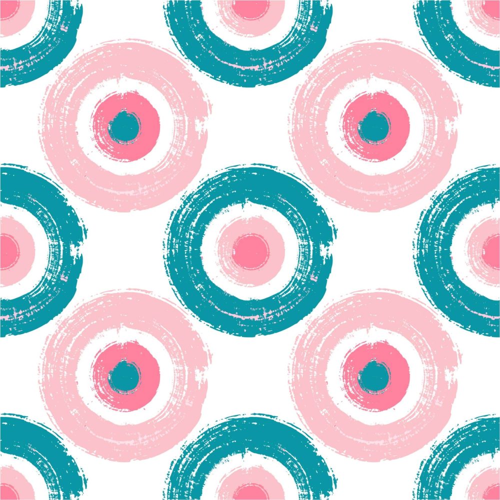 Watermelon pink and blue goauche circles wallpaper from wallpaper online South Africa