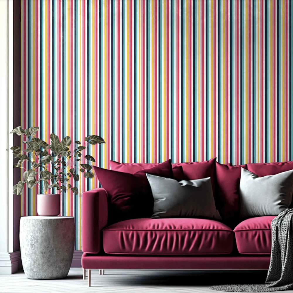 Striped Wallpaper and wall murals South Africa.