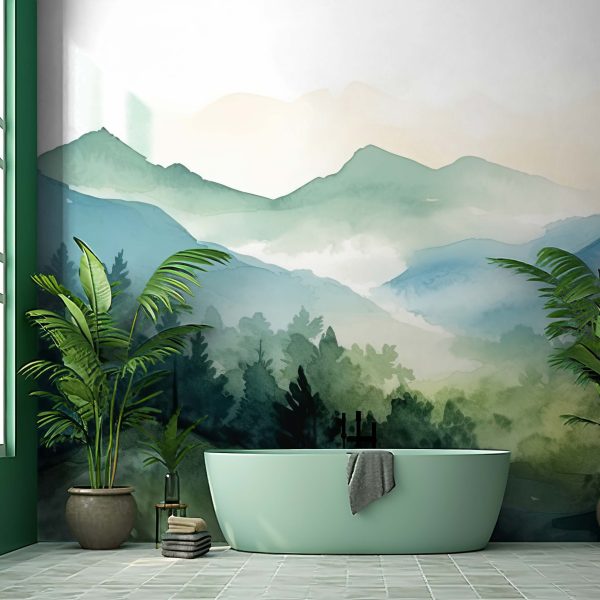 Green Peaks wallpaper wall mural South Africa
