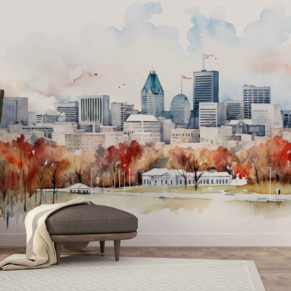Montreal Watercolour wallpaper wall mural South Africa