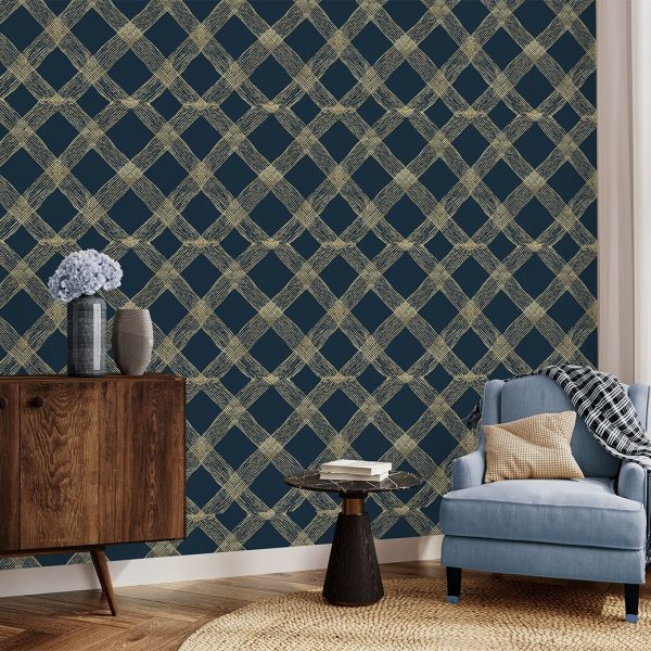 Grass weave pattern of a close up of a basket in beige gold African pattern on teal wallpaper exclusively available from Wallpaper Online South Africa.