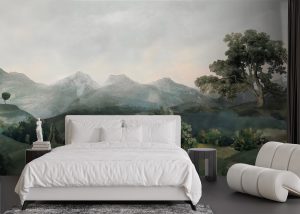 Dillon Warren Wallpaper Expert 5 Wallpaper and Wall Murals South Africa Tree Atop a Hill in Oil Mural bohemian mural design - close-up pattern detail