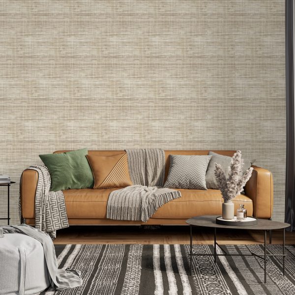 Grasscloth Natural Light Wallpaper