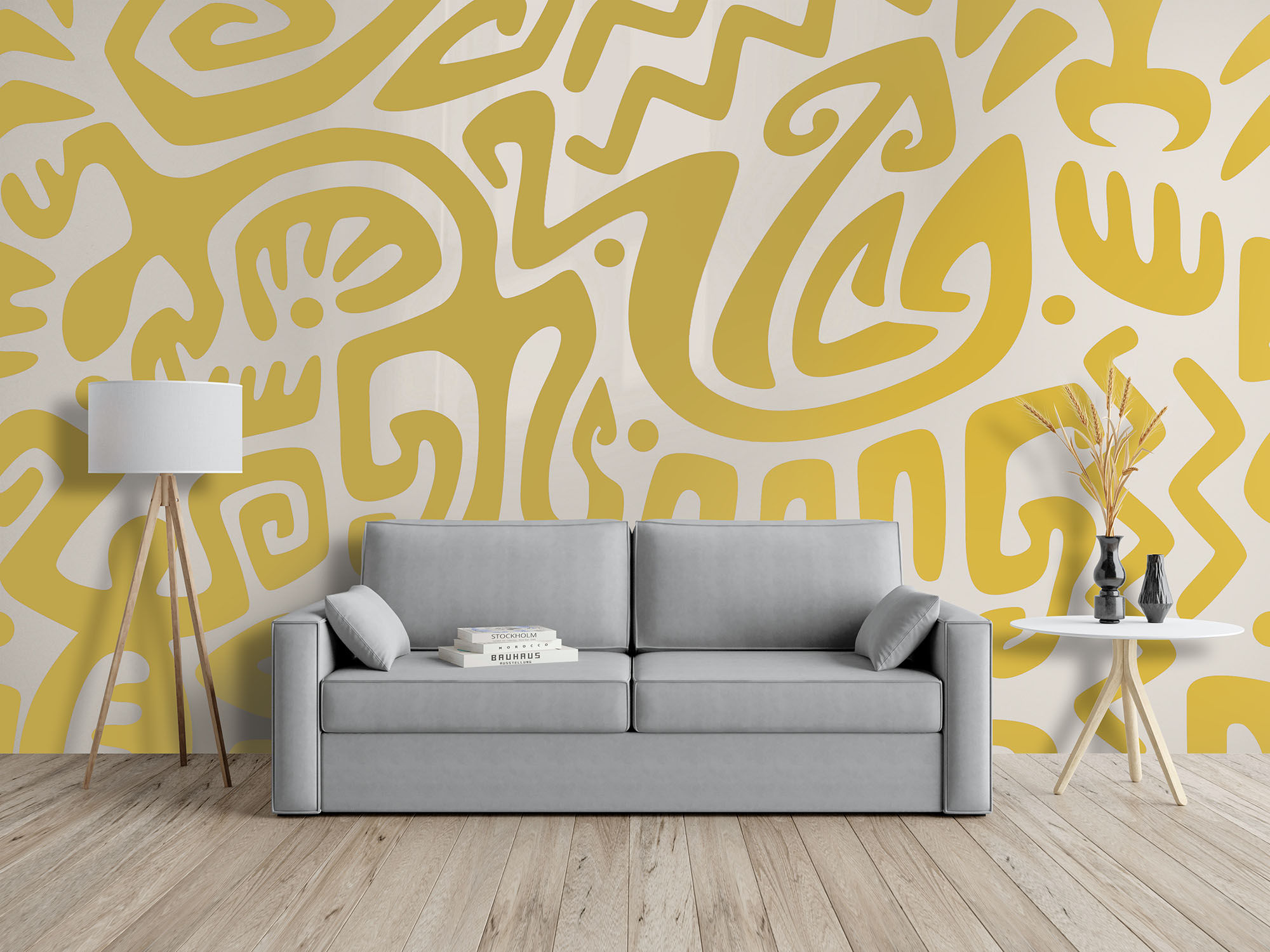 Web - HACIENDA MURAL - MUSTARD YELLOW _bfa54b
