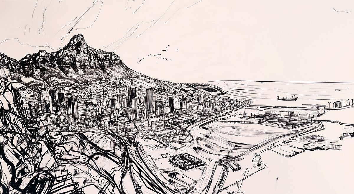 Cape Town Inked Mural 5 Wallpaper and Wall Murals South Africa Cape Town Inked Mural - Image 5