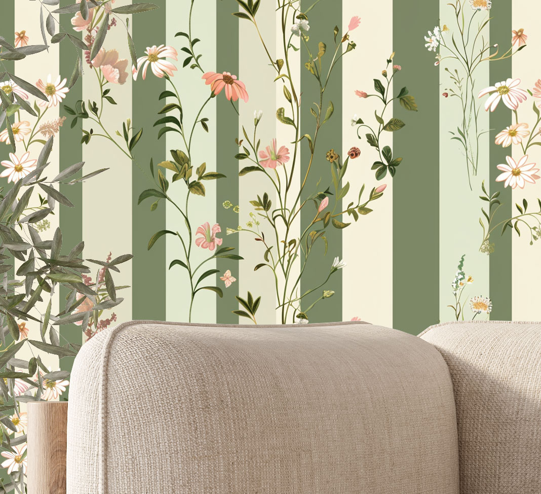 Meadow Stripe Wallpaper 5 Wallpaper and Wall Murals South Africa Meadow Stripe Wallpaper - Image 5
