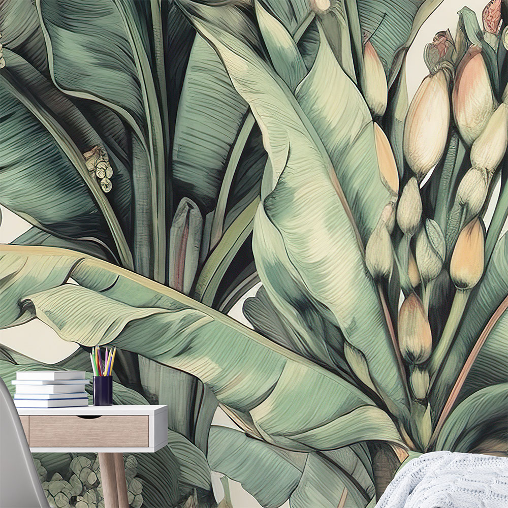 White Lotus Banana Mural 4 Wallpaper and Wall Murals South Africa White Lotus Banana Mural - Image 4