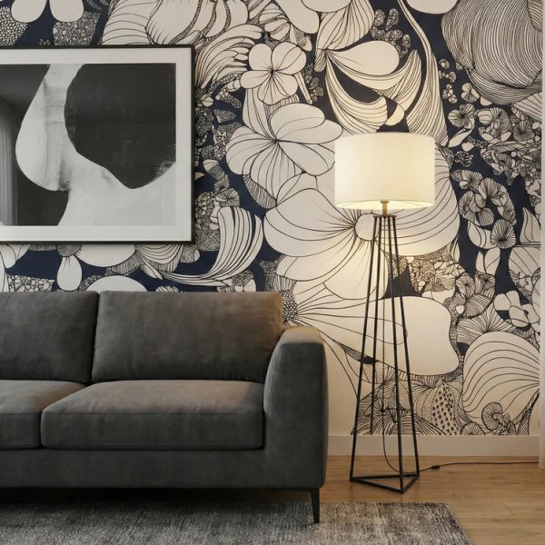 Noir Botanical Mural