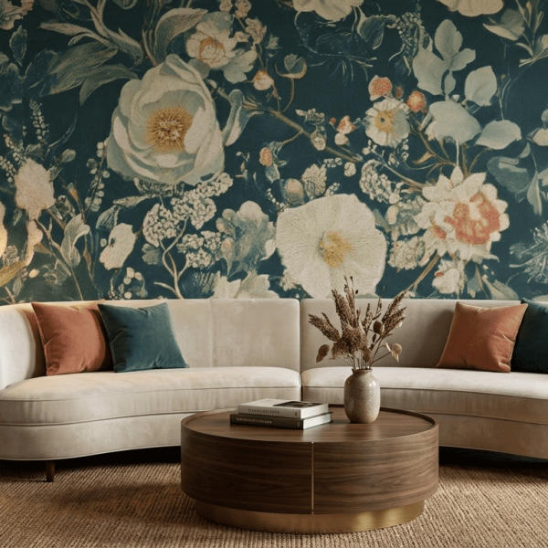 Teal Heirloom Mural