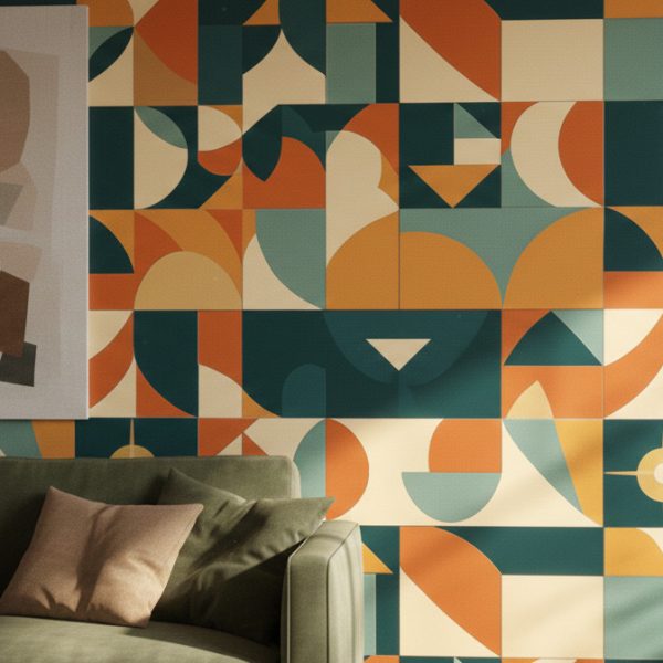 Retro Geo Mural