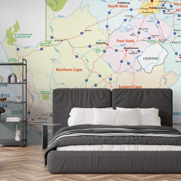 South African Map Mural
