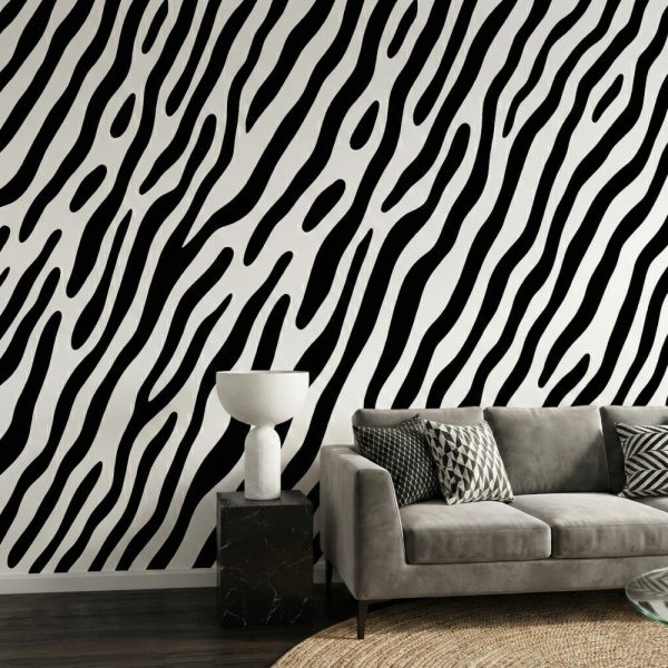 Zebra Wave Mural