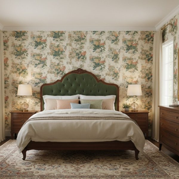 Vintage Tapestry Bouquet Wallpaper