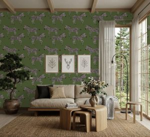 Kala Green Wallpaper - This striking Swim Shady Goldfish Wallpaper features beautifully detailed pencil-sketch fish