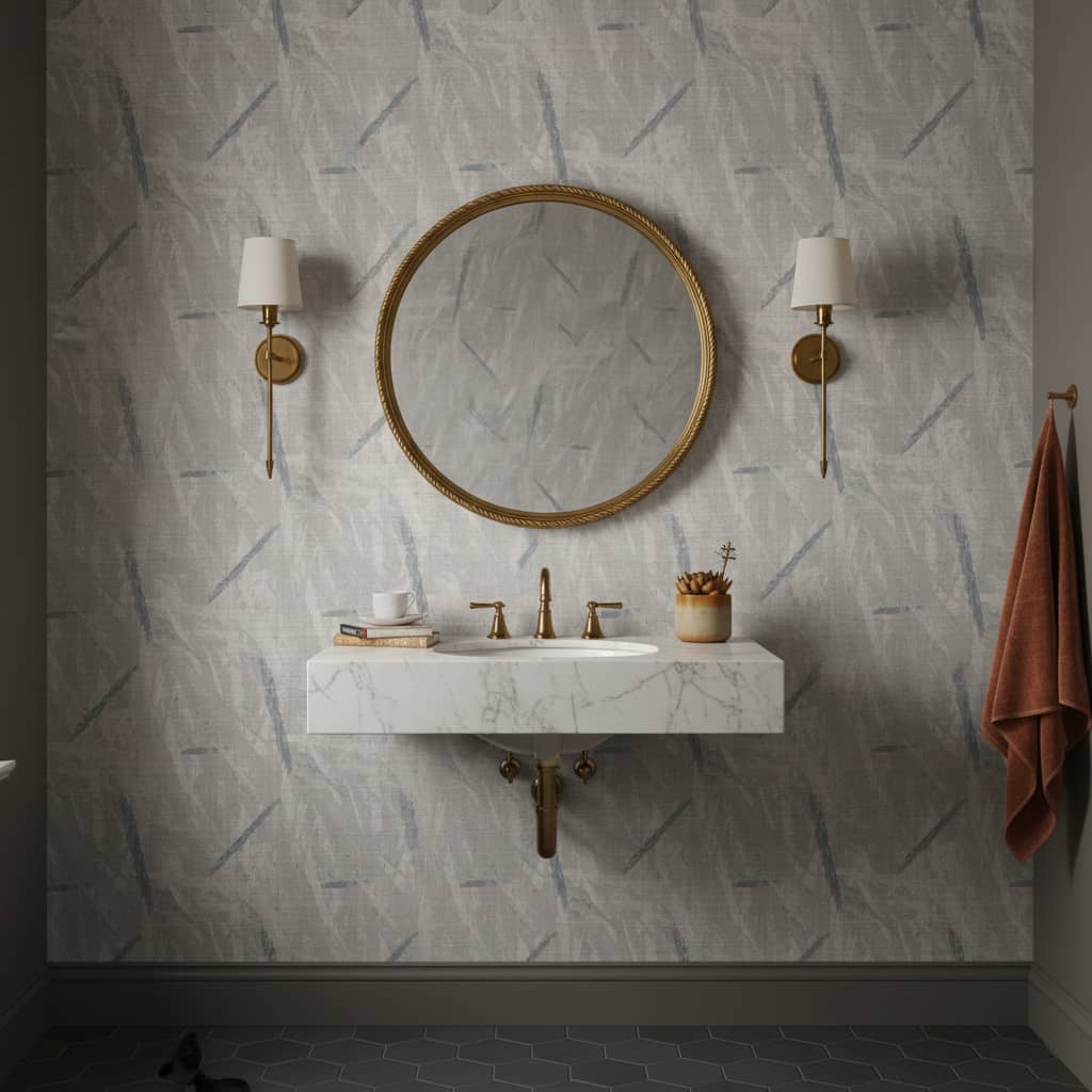 Aged Brush Strokes Wallpaper 4 Wallpaper and Wall Murals South Africa Aged Brush Strokes installed - a calming Geometric & Stripes Wallpaper wallpaper made in South Africa