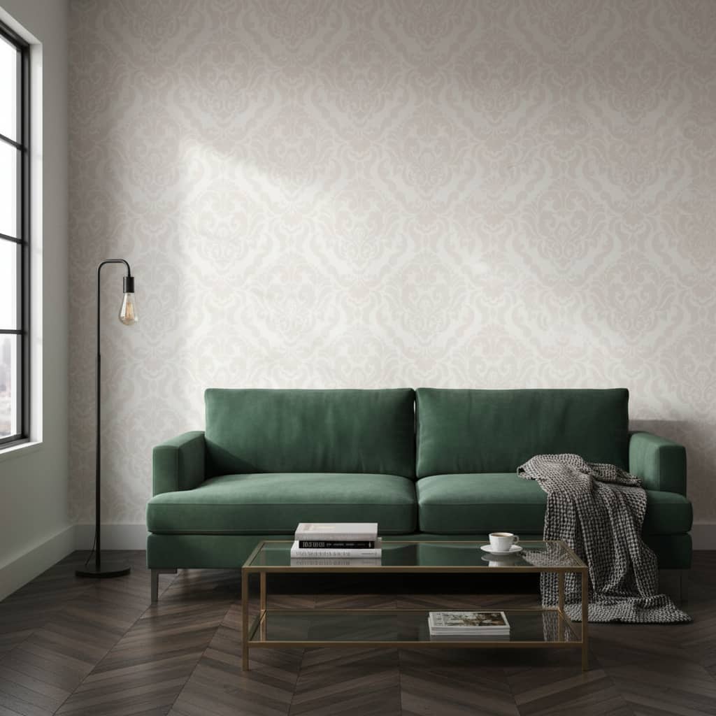 Caledonia Cremé Wallpaper 2 Wallpaper and Wall Murals South Africa Caledonia Cremé - South-African-made peel and stick wallpaper for bedroom and living_room walls